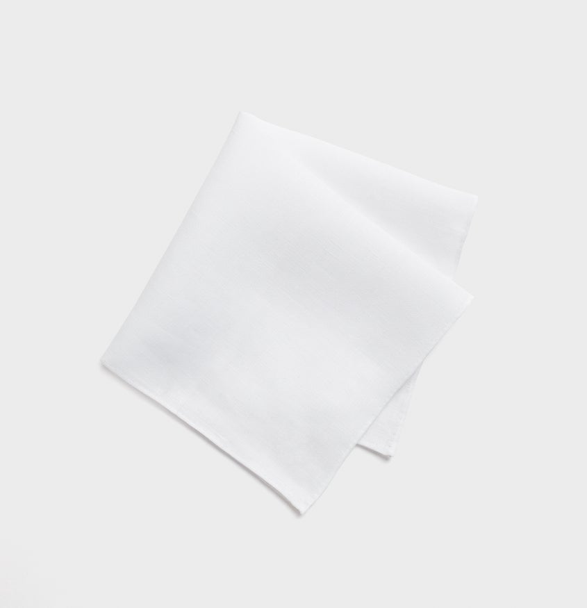 Download White Linen Pocket Square The Black Tux