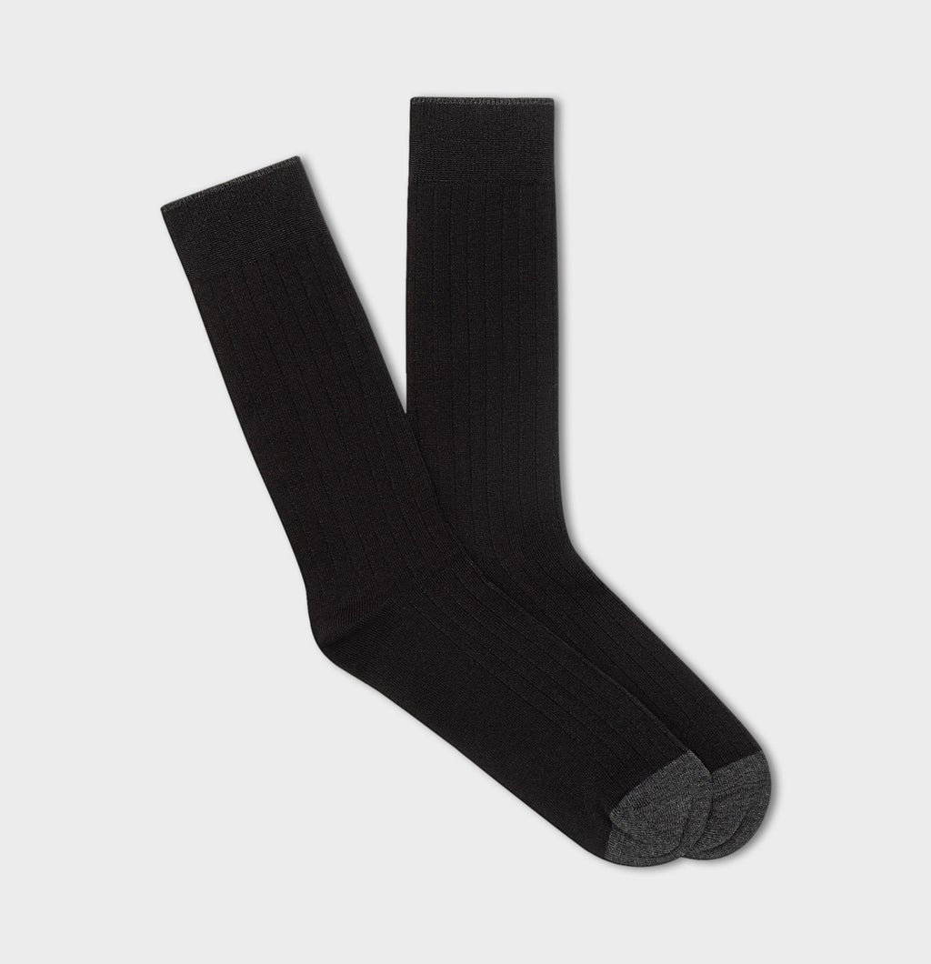 Black Solid Sock | The Black Tux