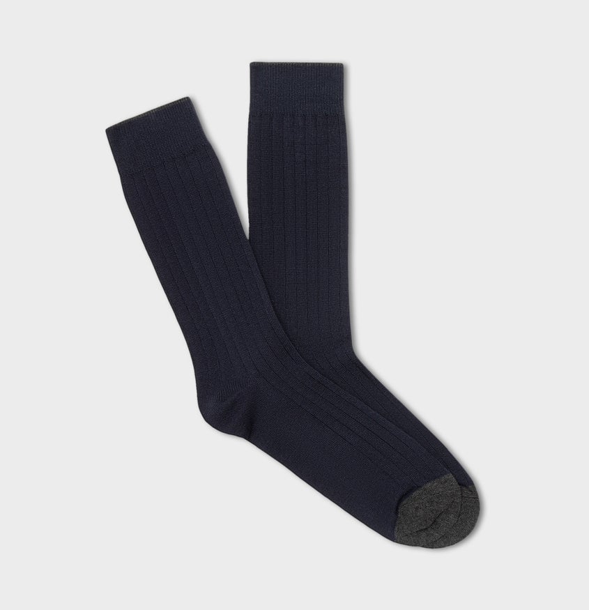 Navy Solid Sock | The Black Tux