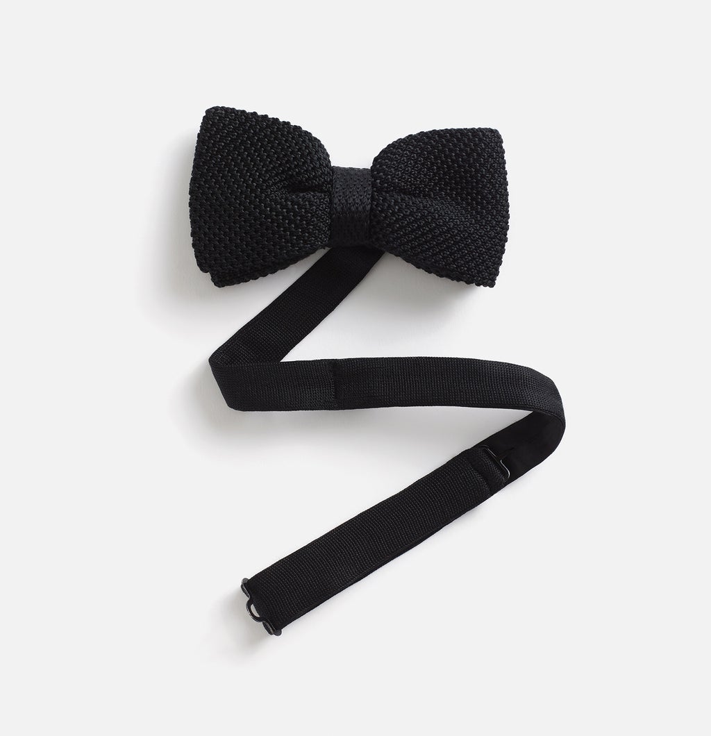 Black Knit Bow Tie | The Black Tux