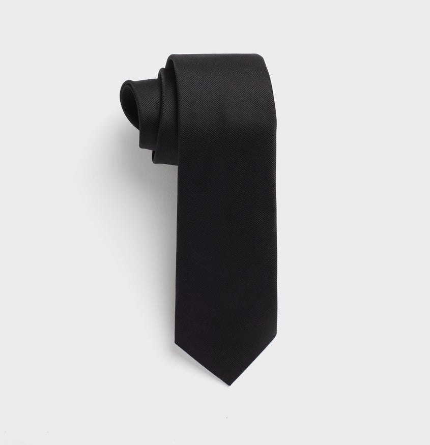 Black Silk Necktie | The Black Tux