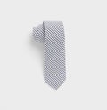 Navy/White Seersucker Necktie | The Black Tux