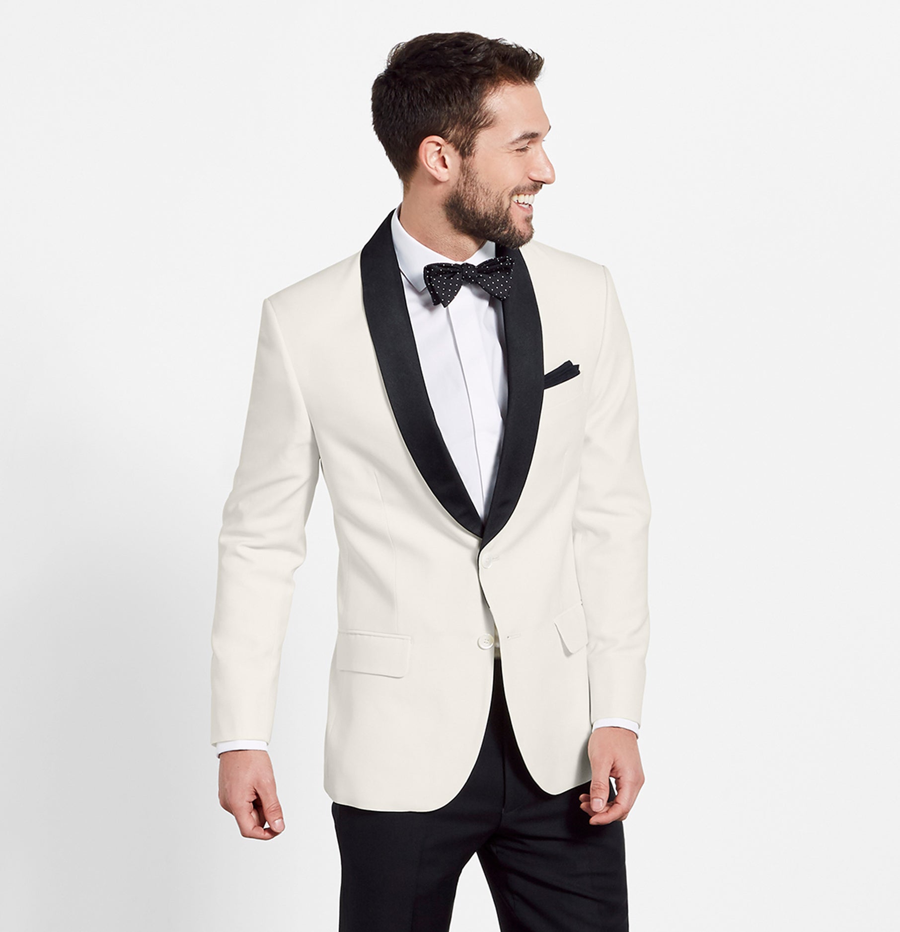 White on deals black tux