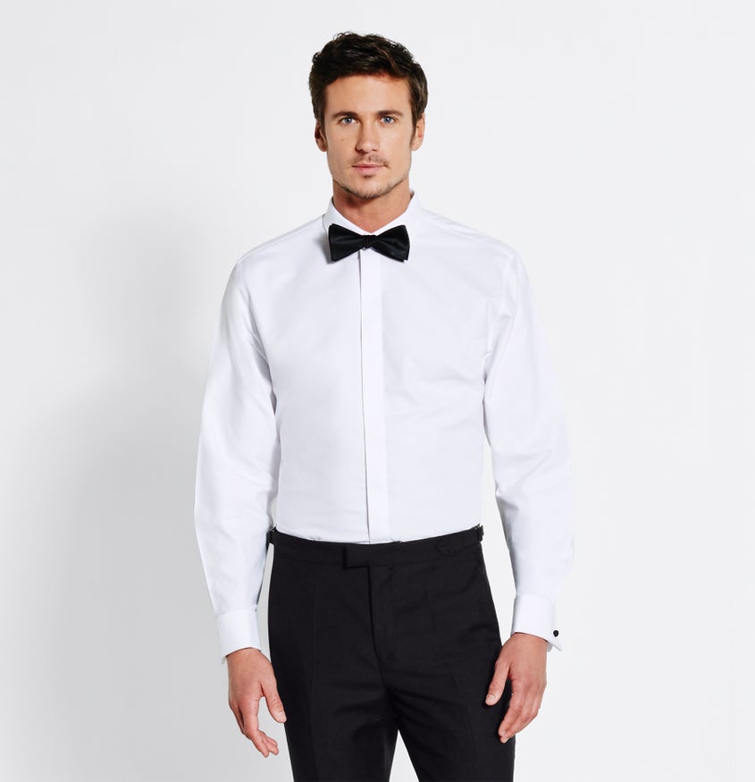 Cotton Fly-Front Dress Shirt | The Black Tux