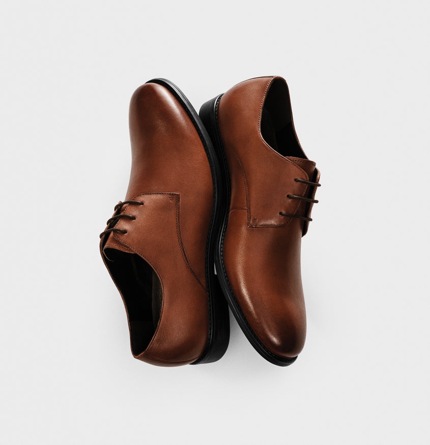 brown shoes with black tux