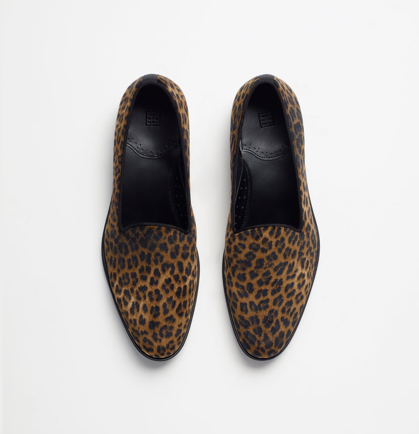 Black and leopard print loafers deals