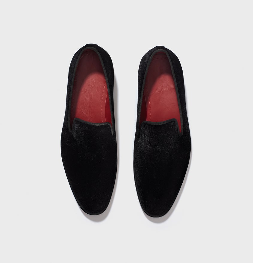 Velvet Slip-On Shoes | The Black Tux