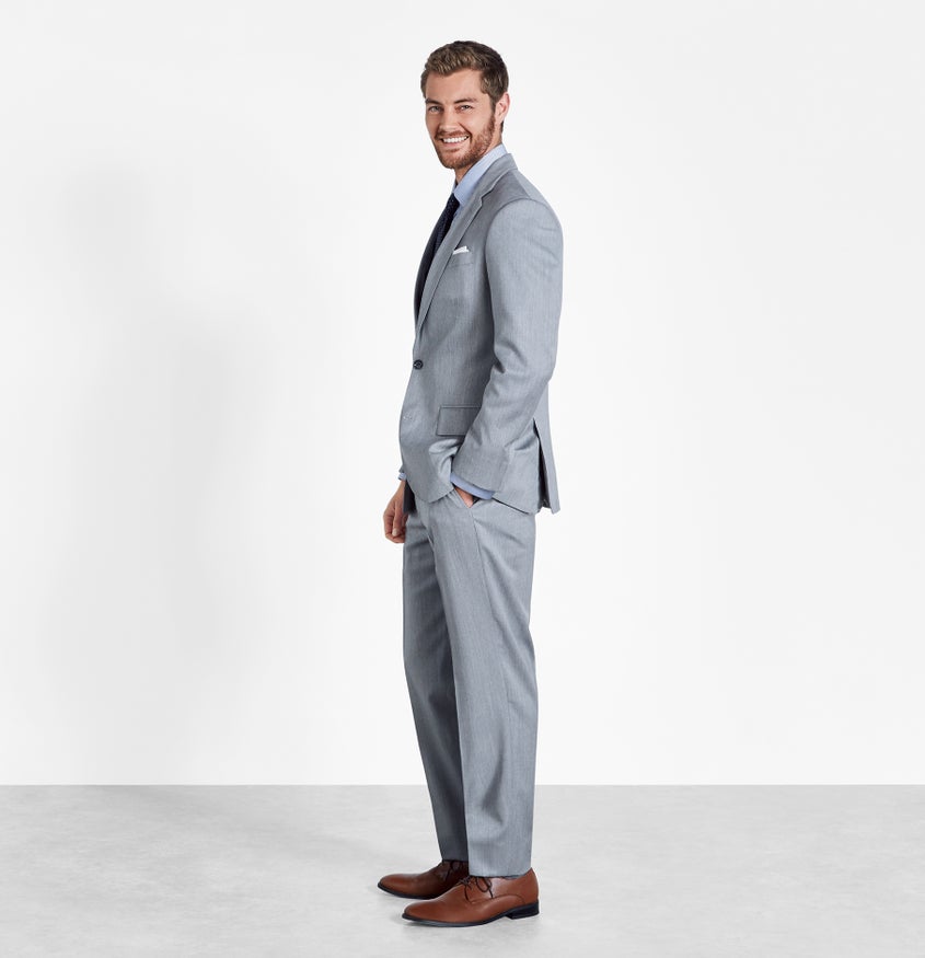 light grey suit what color shirt