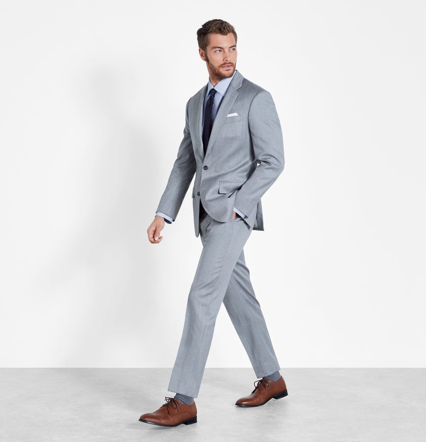 light grey suit pants