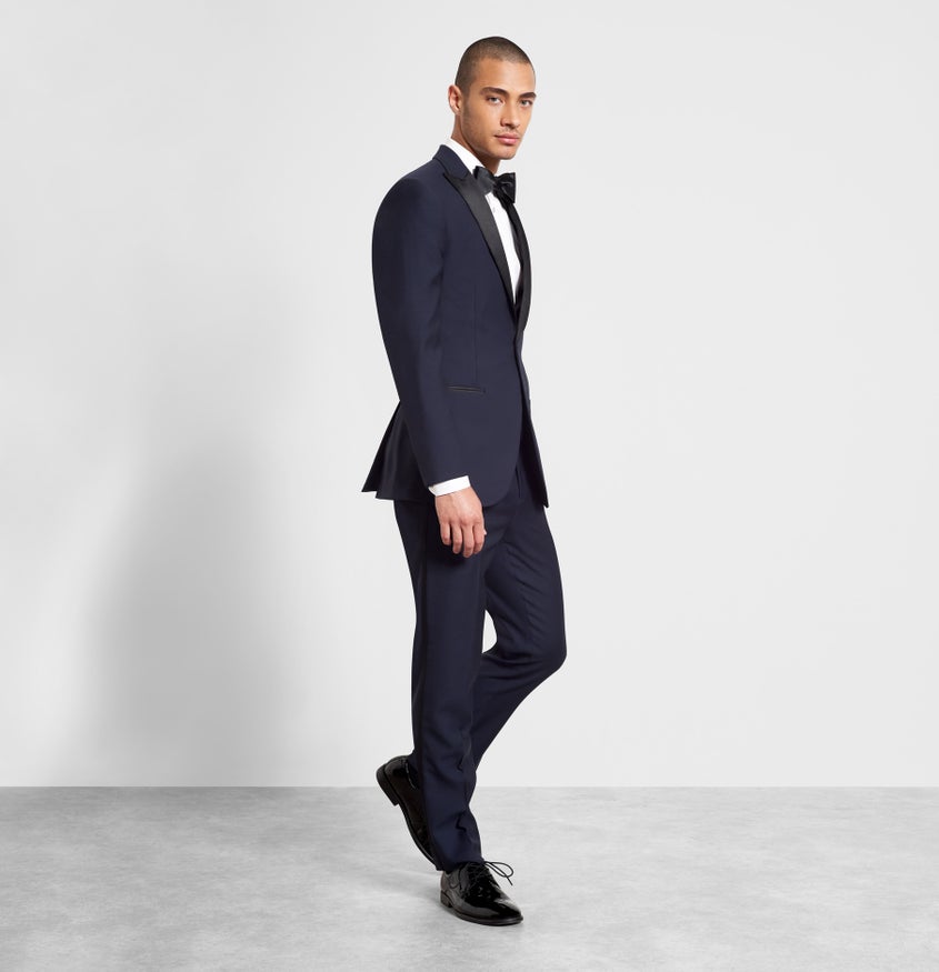 one shoulder tuxedo