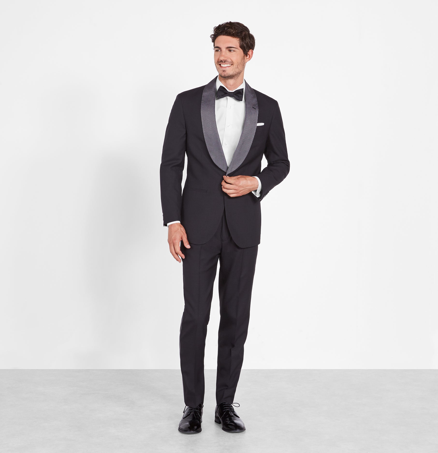 Sliver Shawl Black Tuxedo wedding planning - blk tux rental