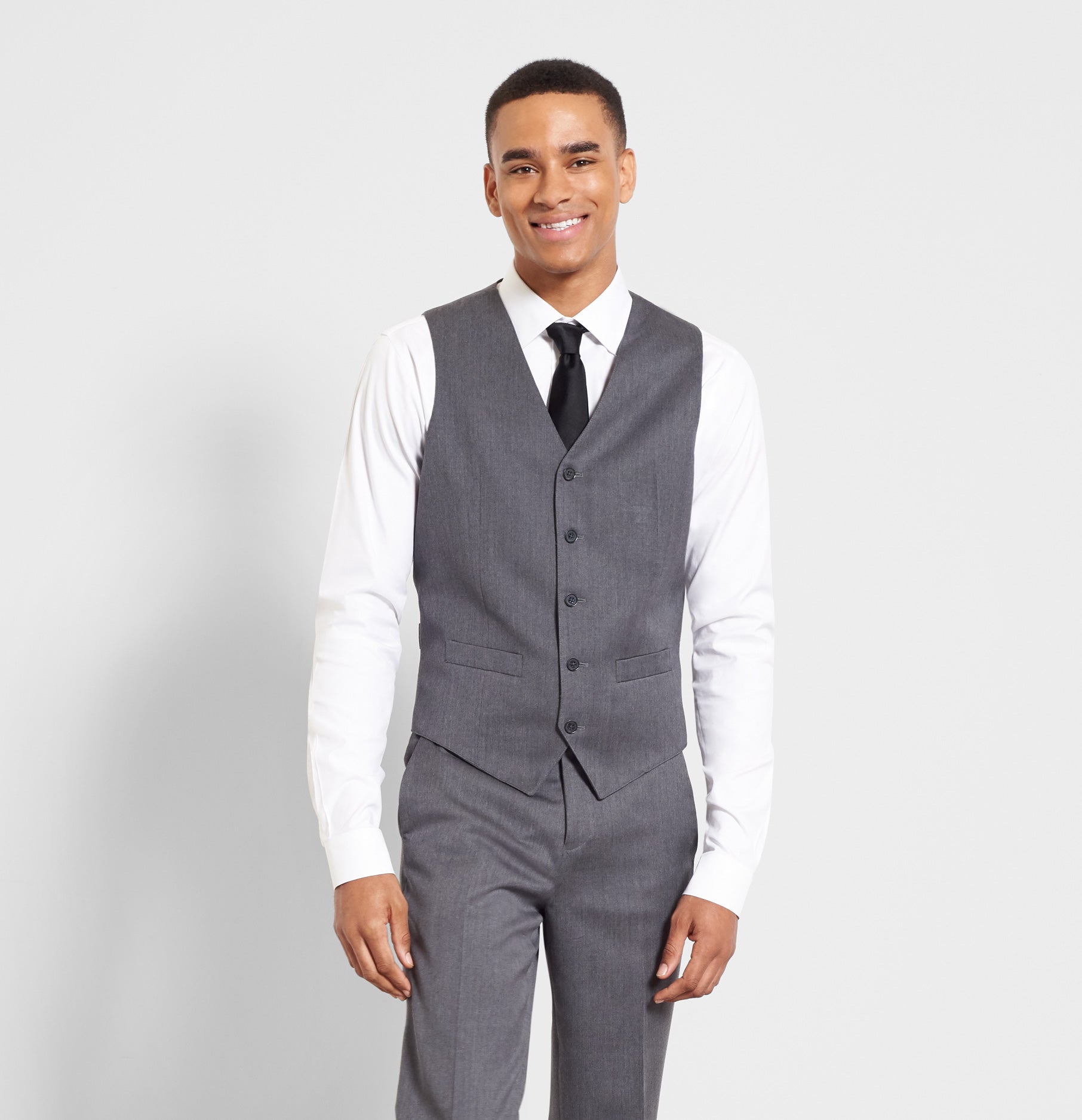 Grey Suit Vest | The Black Tux
