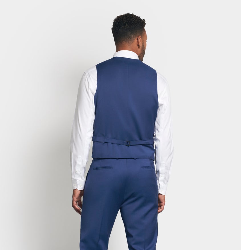 Medium Blue Vest | The Black Tux