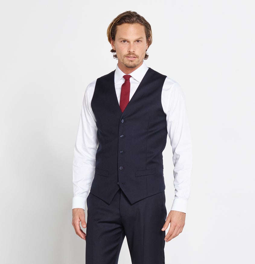 Navy Suit Vest | The Black Tux